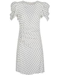 Mar De Margaritas - Karin Ruffled Polka-Dot Mini Dress - Lyst