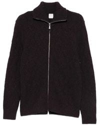 Eleventy - Diamond-Knit Zip-Up Cardigan - Lyst