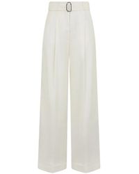 Moorer - High-Waisted Wide-Leg Trousers - Lyst