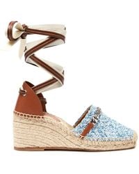 Stella McCartney - Gaia Denim Boucle Espadrilles - Lyst