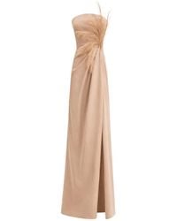 Gemy Maalouf - Strapless Feather-Detail Dress - Lyst