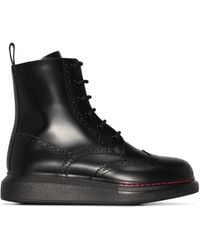 McQueen - Lace-Up Combat Boots - Lyst
