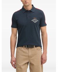 Aeronautica Militare - Logo-Embroidered Striped-Sleeve Polo Shirt - Lyst
