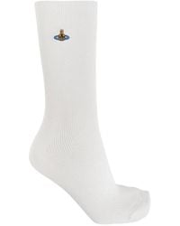 Vivienne Westwood - Chaussettes Côtelées À Logo Orb Brodé - Lyst