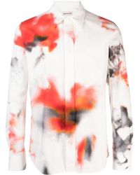 Alexander McQueen - Camisa con estampado Obscured Flower - Lyst