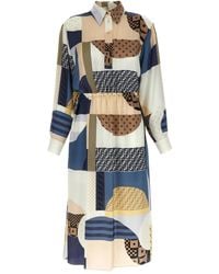 Fendi - Vestido de seda de mosaico - Lyst
