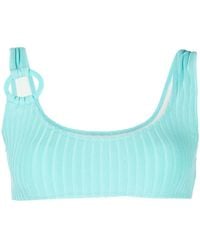 Solid & Striped - The Elle Square Neck Ribbed Bikini Top - Lyst