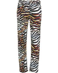 Just Cavalli - Gerade Jeans mit Tigerstreifen - Lyst