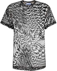 Mugler - T-shirt en résille à imprimé étoile - Lyst