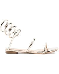 Lola Cruz - Greta Spiral Strap Flat Sandals - Lyst