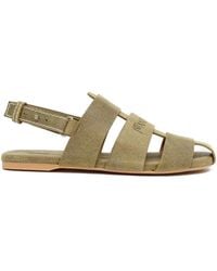 JW Anderson - Flache Sandalen aus Wildleder - Lyst