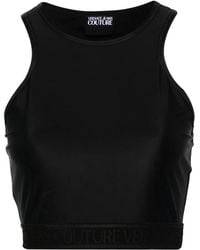 Versace Jeans Couture - Cropped Top Met Logoband - Lyst