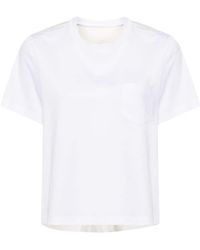 Sacai - Panelled Crew-neck T-shirt - Lyst