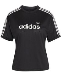 adidas - Logo-Print Mesh T-Shirt - Lyst