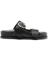Jil Sander - Double-buckle Leather Sandals - Lyst