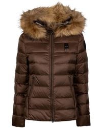 Blauer - Gesteppte Jacke Mit Fake Fur-Borte - Lyst