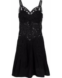 Alberta Ferretti - Lace Style Cut Out Dress - Lyst