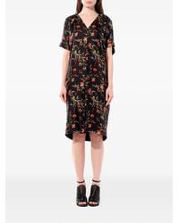 Balenciaga - Trompe Floral-Print Midi Dress - Lyst