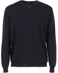 Zanone - V-Neck Sweater - Lyst