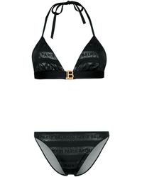Balmain - Logo-print Triangle Bikini Set - Lyst