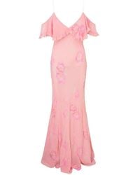 LoveShackFancy - Librae Ruffled Floral Maxi Dress - Lyst