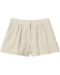 Twinset - Linen Shorts With Lurex - Lyst