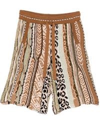 Laneus - Patterned Drawstring Shorts - Lyst