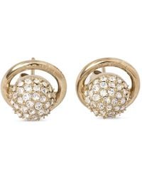 Furla - Crystal-Embellished Orb Earrings - Lyst