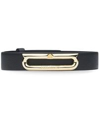 Ferragamo - Gancini-plaque Leather Bracelet - Lyst