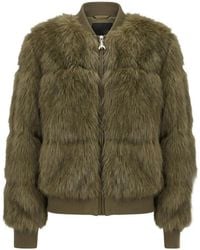 Patrizia Pepe - Faux-Fur Ribbed-Trim Jacket - Lyst