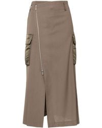 Sacai - Pleated Detailing Skirt - Lyst