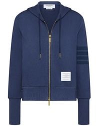 Thom Browne - Loopback 4-Bar Shrunken Hoodie - Lyst
