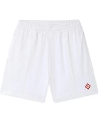 CASABLANCA - Logo-Patch Ribbed Shorts - Lyst