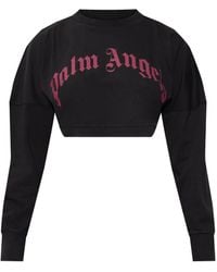 Palm Angels - Top corto de manga larga - Lyst