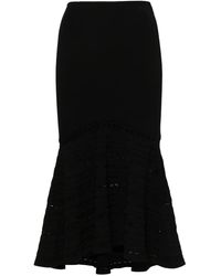 Victoria Beckham - Falda Midi Flared - Lyst
