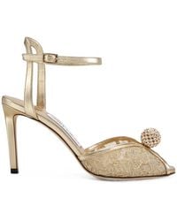 Jimmy Choo - Sacora Crystal-Embellished Sandals - Lyst