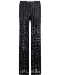Alberta Ferretti - Bead-Embellishment Silk Trousers - Lyst