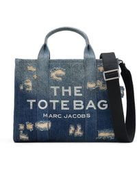 Marc Jacobs - Die mittelgroße mittelgroße Tasche in Denim beunruhigt - Lyst