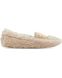 Ferragamo - Gancini Shearling Loafers - Lyst