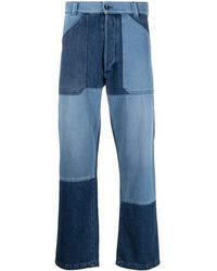 Etro - Jeans dritti con design patchwork - Lyst