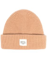 A.P.C. - Ribbed-knit Beanie - Lyst