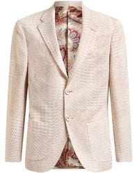 Etro - Herringbone-Pattern Blazer - Lyst