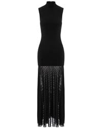 Hamza - Sardinia Mesh-Panel Maxi Dress - Lyst