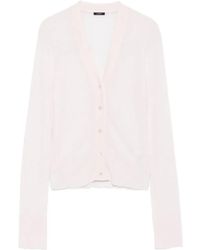 JOSEPH - Button-Front Long-Sleeve Cardigan - Lyst