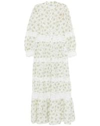 Sandro - Aurelia Maxi-Jurk Met Bloemenkant - Lyst