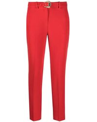 Versace - Belted Cropped Trousers - Lyst