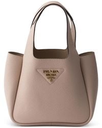 Prada - Mini Leather Tote Bag - Lyst