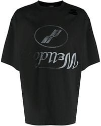 we11done - T-shirt en coton à logo imprimé - Lyst