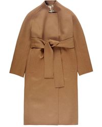 KHAITE - Single-Breasted Belted Coat - Lyst