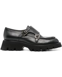 Santoni - Chaussures en cuir à double boucles - Lyst